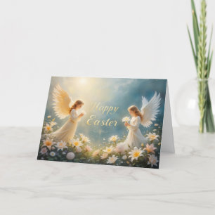 Angelic Easter Glow Heavenly Blessings  Holiday Card