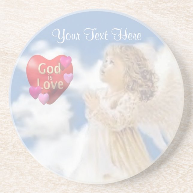 Angelic God Is Love Coaster (Front)