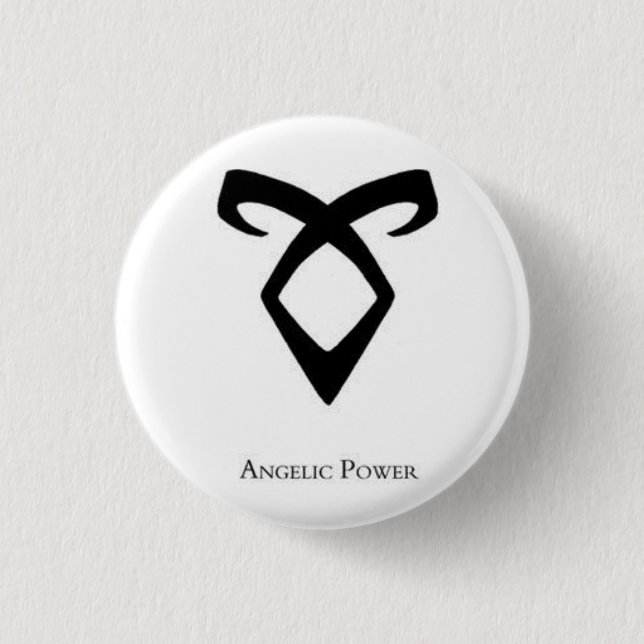Angelic Power Rune Mortal Instruments 1 Inch Round Button (Front)
