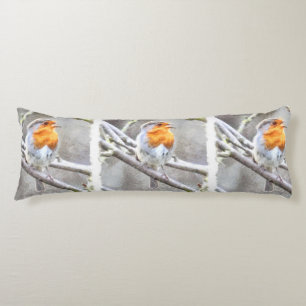 Angelic Robin Watercolor Body Pillow