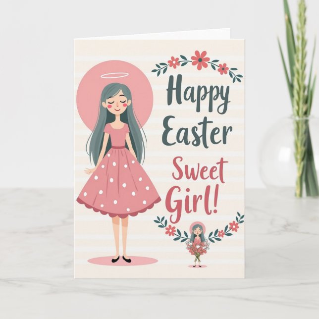 Angelic Springtime Wishes Card (Front)
