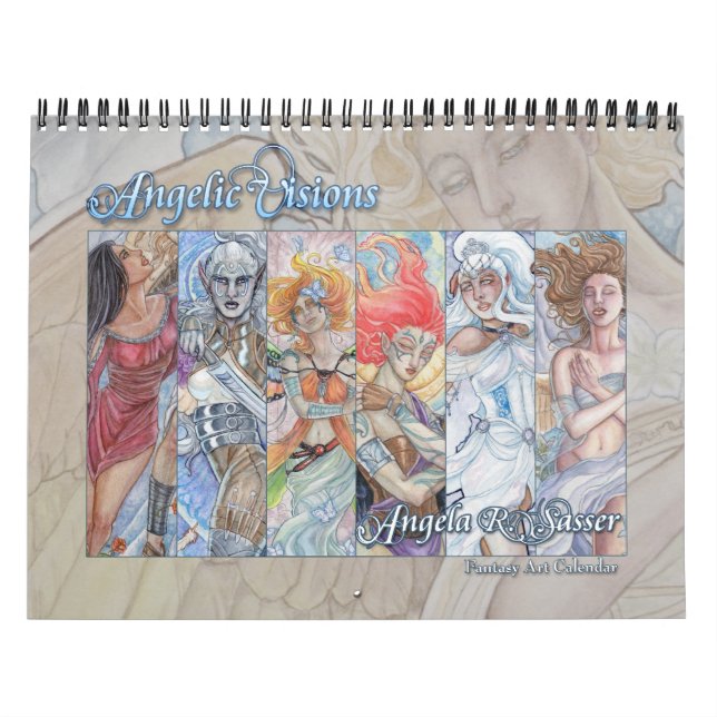 Angelic Visions - Fantasy Art - 12  Month Calendar (Cover)