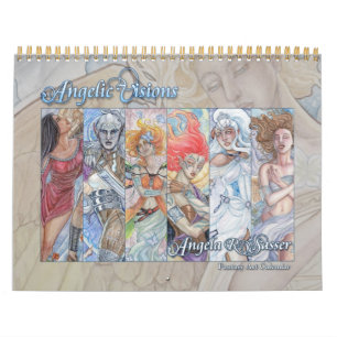 Angelic Visions - Fantasy Art - 12  Month Calendar