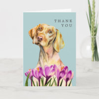Angelic | Vizsla Dog and Crocus Watercolor Art
