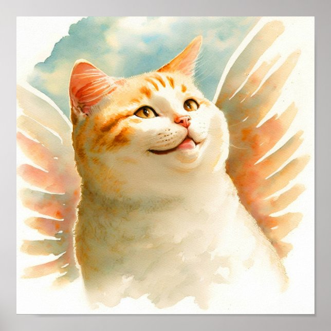 Angelica The Heavenly Angel Cat Poster (Front)
