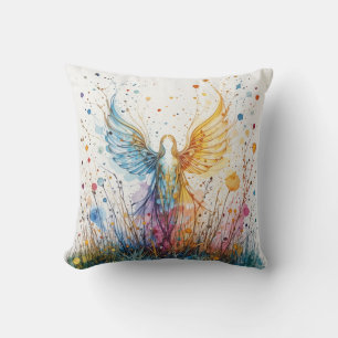 Angelical silhouette throw pillow