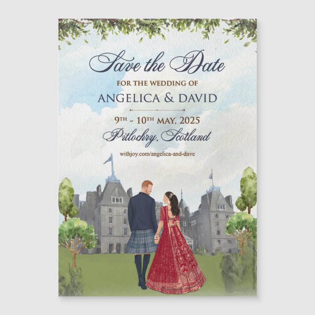 Angelica's Save the date - Carte magnétique - 5" x (Devant)