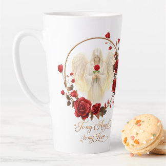 AngelicFaith GoldenHeart Latte Mug