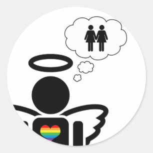 angelicon. girl dreams. classic round sticker