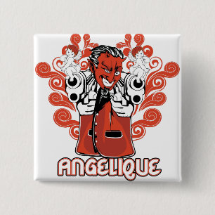 angelique black 2 inch square button