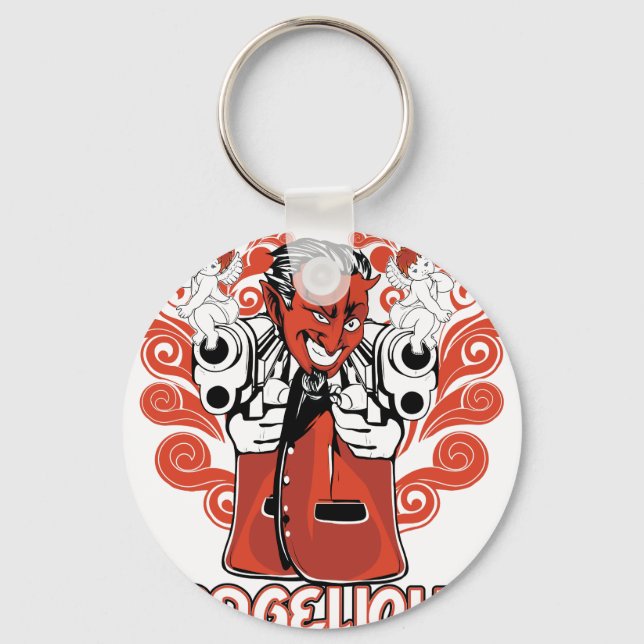 angelique black keychain (Front)