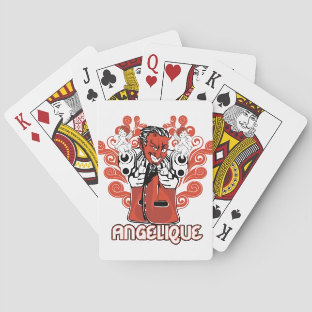 angelique black playing cards (Back)