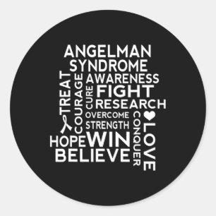 Angelman Syndrome Awareness Walk Classic Round Sticker