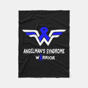 Angelmans Syndrome Awareness Warrior Support Blue Fleece Blanket