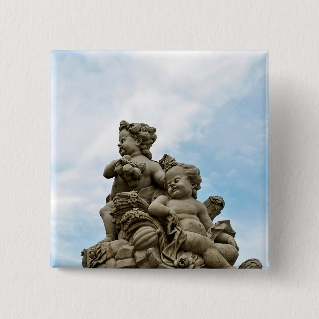 Angels 2 Inch Square Button (Front)