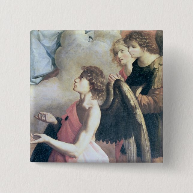 Angels 2 Inch Square Button (Front)