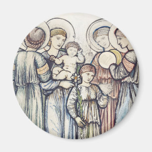 Angels and Children by Sir Edward Burne–Jones Magnet