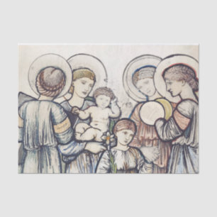 Angels and Children by Sir Edward Burne–Jones Tissue Paper