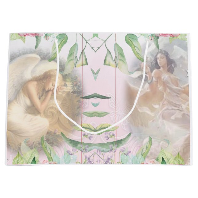 Angels and Flowers Large Gift Bag (Front)