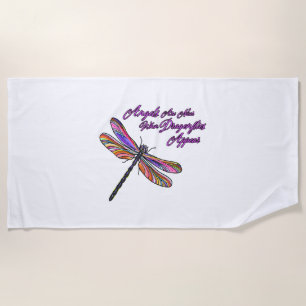 Angels Appear When Dragonflies Are Near - Beach Towel