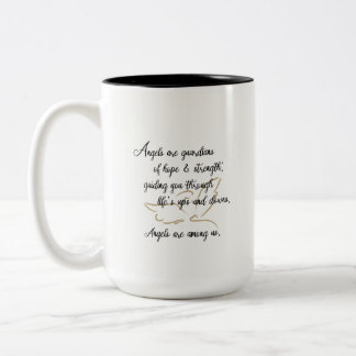 Angels are among us Two-Tone coffee mug