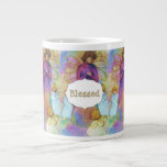 ANGELS Are Blessings Large Coffee Mug<br><div class="desc">Warm your hearts with hot chocolate with marshmallows and whipped cream. Celebrate the Season with flavours of Ginger and Cinnamon. Share with family and friends. These wonderful Angels big and small wish you a most amazing winter season. Watercolored with Glowing Gold Wings, illuminated blues, pinks, and yellows - these angels...</div>