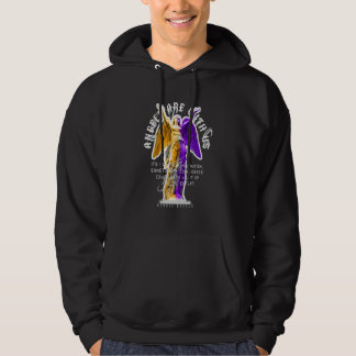 Angels Are With Us  Sad Aesthetic Edgy Streetwear Hoodie
