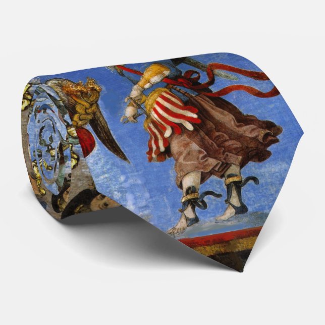 Angels ,Assumption and Annunciation by Lippi Blue Tie (Rolled)