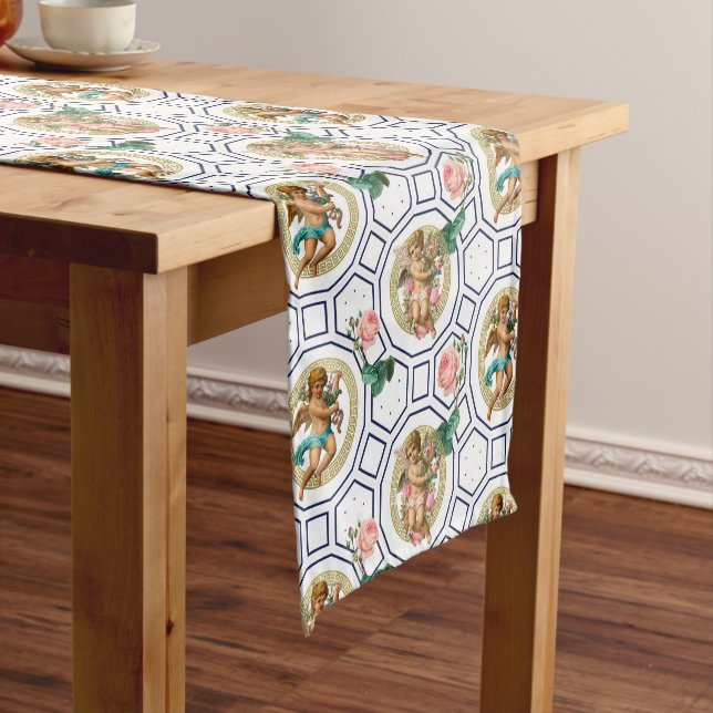 Angels,Baroque,rococo,vintage, Short Table Runner (In Situ)