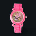 Angels Charge Over You Pink Glitter Watch<br><div class="desc">Angels Charge Over You Pink Glitter Watch</div>