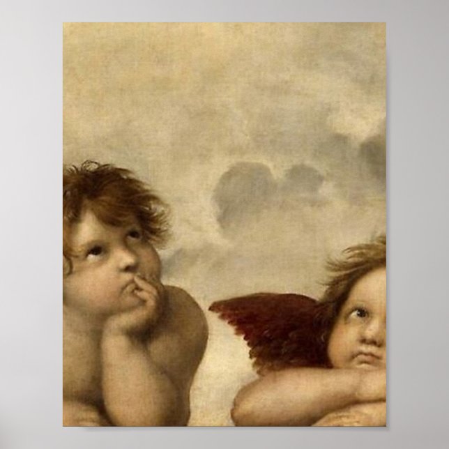 Angels Cherubs Raphael Santi Sistine Madonna Sweet Poster (Front)
