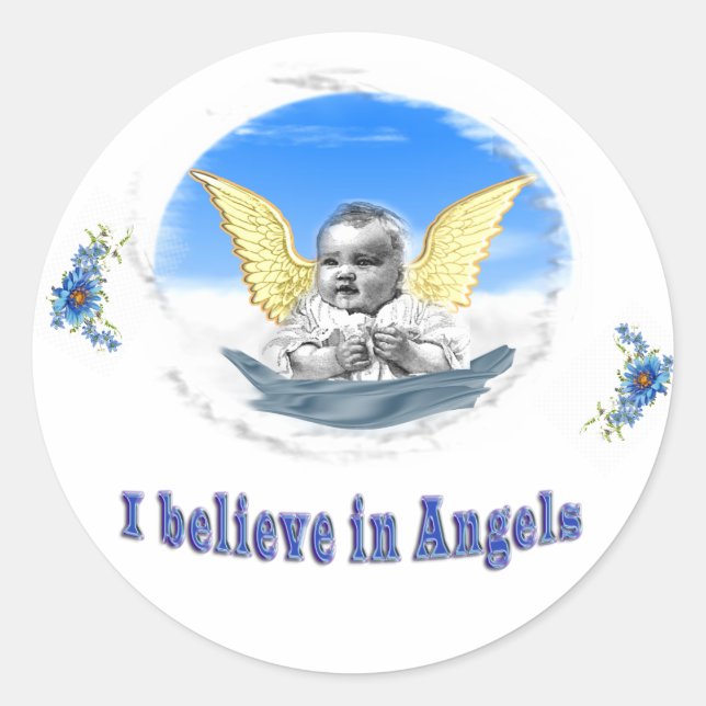 Angels Classic Round Sticker (Front)