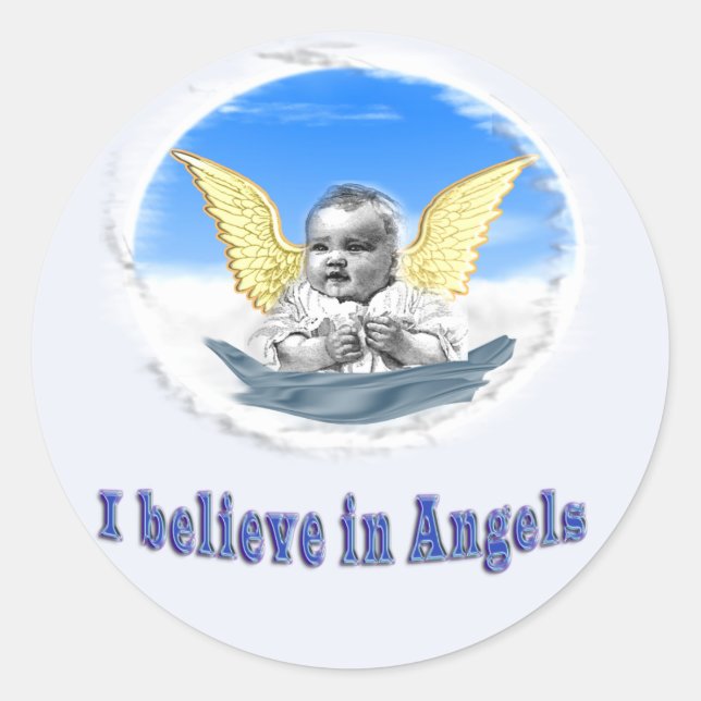 Angels Classic Round Sticker (Front)