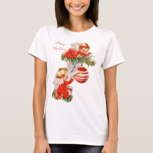 Angels Decorating the Christmas Tree T-Shirt