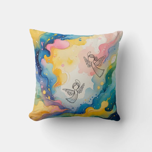 Angels design  throw pillow (Front)