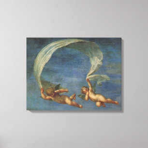 Angels Detail from Adonis Led by Cupids by Albani Canvas Print