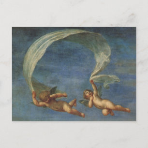 Angels Detail from Adonis Led by Cupids by Albani Postcard