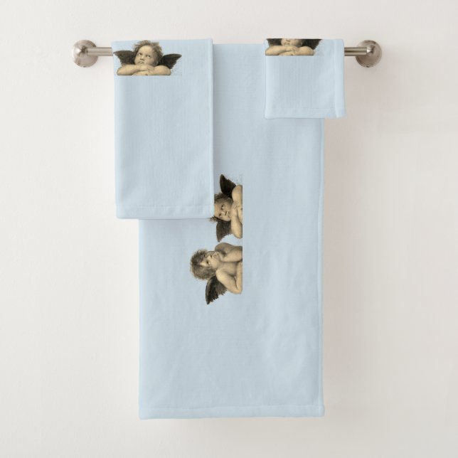 Angels - Engel - Raphael - Vintage Bath Towel Set (Insitu)