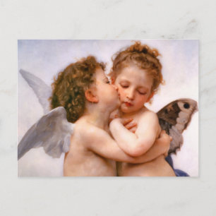 Angels First Kiss, Bouguereau Postcard