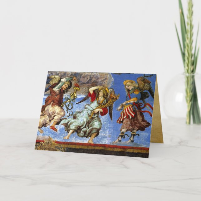  Angels From Assumption and Annunciation by Lippi Holiday Card (Front)
