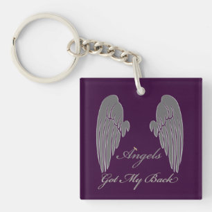 Angels Got My Back Keychain