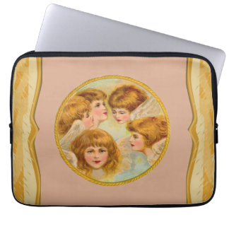 Angels In A Gold Ring Laptop Sleeve