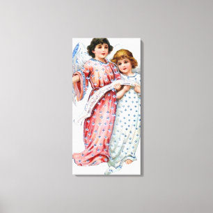 Angels In Pink And Blue  Canvas Print