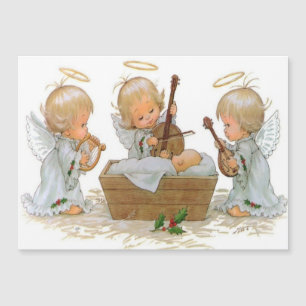 Angels in the Manger Card