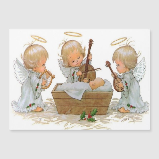 Angels in the Manger Card (Front)