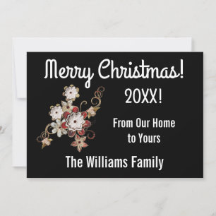 Angels, Jewels & Sparkling Flowers Christmas Card