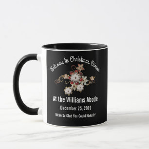 Angels, Jewels & Sparkling Flowers Pop on Black Mug