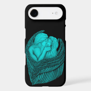Angels Kissing , black and green Design
