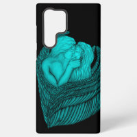 Angels Kissing , black and green Design