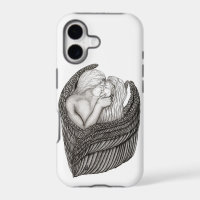 Angels Kissing , black and white Design